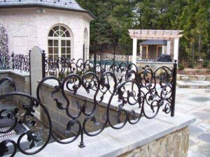 ornate iron fencing