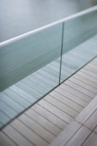 Glass railings allow you to have an obstructive view while adding sophistication and beauty to your deck.
